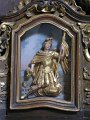 Szent Florian dombormuve a szekesfehervari Karmelita templomban